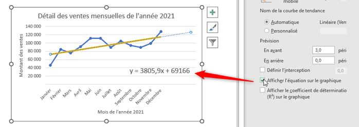 Excel formation - courbe tendance - 10