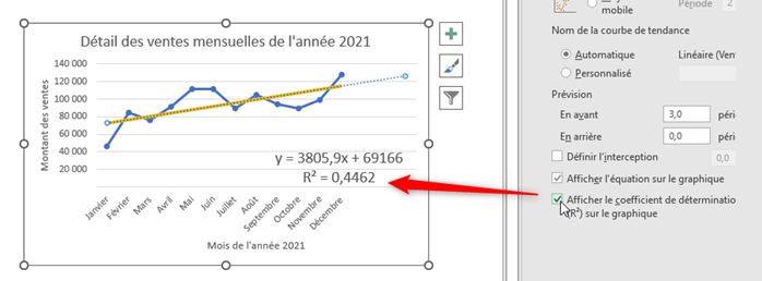 Excel formation - courbe tendance - 11