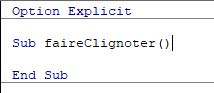 Excel formation - faire clignoter texte - 01