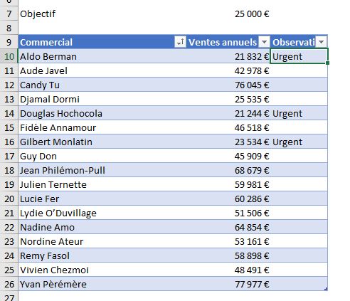 Excel formation - faire clignoter texte - 03