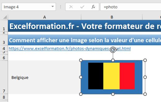 Excel formation - photo dynamique - 14