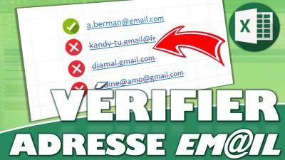 Comment vérifier qu’une adresse mail est valide sur Excel ?