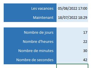 Excel formation - créer un décompte - 08