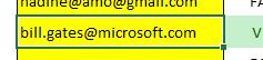 Excel formation - vérifier email - 06