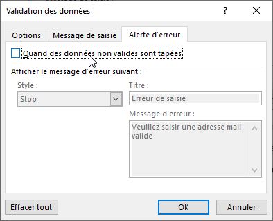 Excel formation - vérifier email - 10