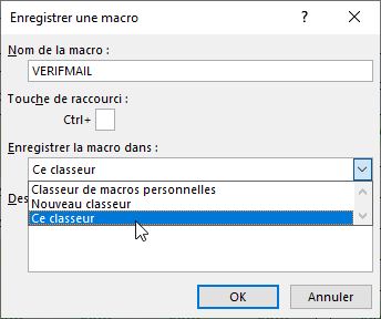 Excel formation - vérifier email - 02