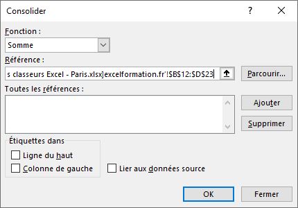 Excel formation - formule plusieurs classeurs - 11