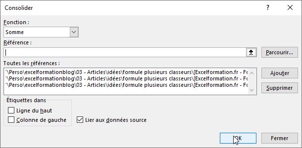 Excel formation - formule plusieurs classeurs - 12