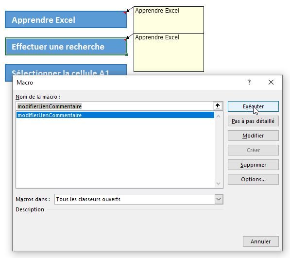 Excel formation - lien dans commentaire - 10