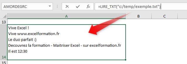 Excel formation - 2 - Lire un fichier texte avec VBA - 05