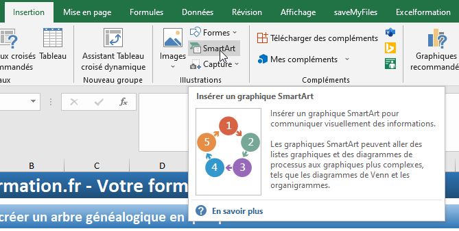 Excel formation - arbre généalogique - 15