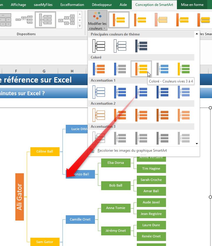 Excel formation - arbre généalogique - 24