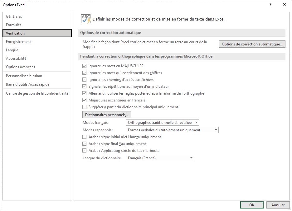 Excel formation - orthographe - 03