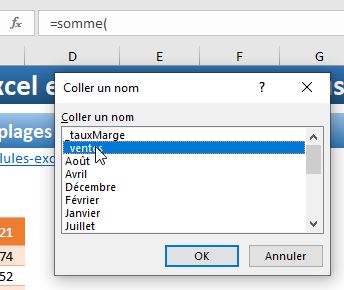 Excel formation - les noms de cellules - 04