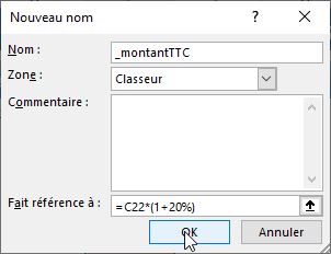 Excel formation - les noms de cellules - 11