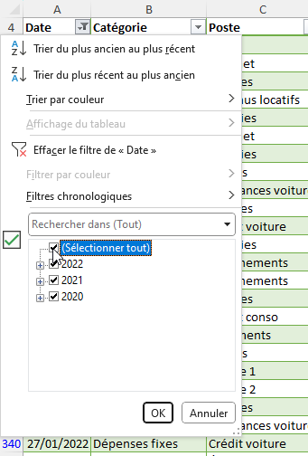 Excel formation - Budget Familiale - 07