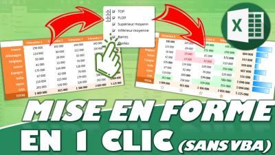Comment modifier la mise en forme d’un tableau à la volée en 1 clic sur Excel (sans VBA) ?