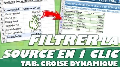 Comment obtenir le détail d’une valeur d’un tableau croisé dynamique en 1 clic sur Excel
