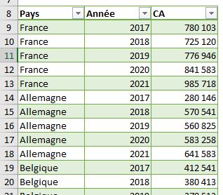 Excel formation - TCD Purger anciens éléments - 11