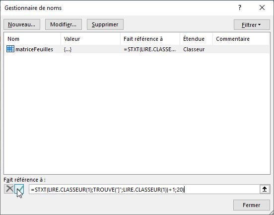 Excel formation - fonction pour lister le nom des feuilles - 08