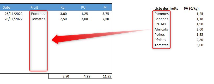 Excel formation - les noms de cellules - 01