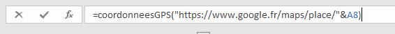 Excel formation - convertir adresse postale en coordonnées gps - 01