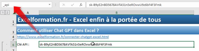 Excel formation - Connecter Chat GPT dans Excel - 03