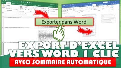 Comment envoyer un texte avec sommaire automatique dans Word depuis Excel en 1 clic ?