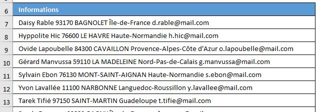 Excel formation - extraire mot - 01