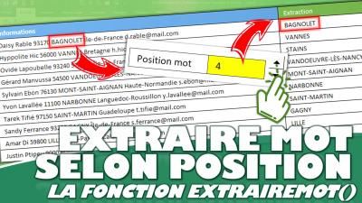 Comment extraire un mot situé à la n-ième position d'une cellule dans Excel ?