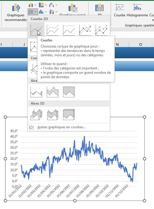 Excel formation - graphique multicolor - 02