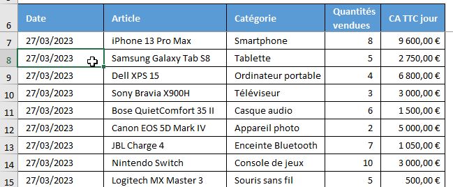 Excel formation - liste personnalisées - 08