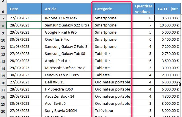 Excel formation - liste personnalisées - 12