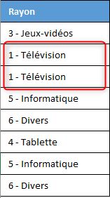 Excel formation - supprimer doublons - 01