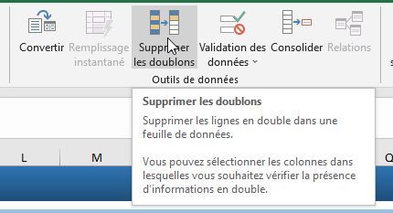 Excel formation - supprimer doublons - 06