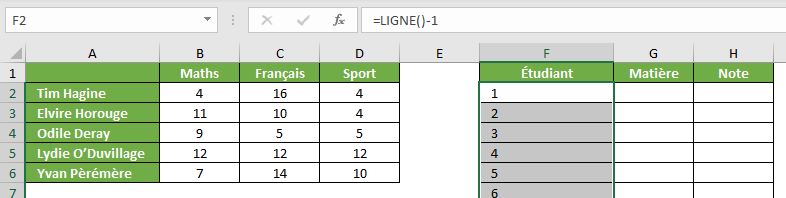 Excel formation - 3d to 2d - 02