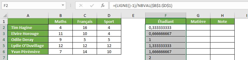 Excel formation - 3d to 2d - 03