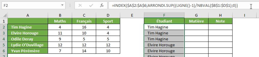 Excel formation - 3d to 2d - 05