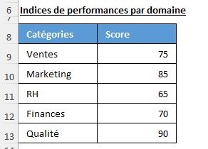 Excel formation - graph araignée - 01