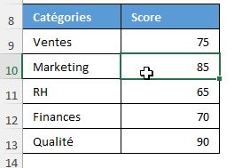 Excel formation - graph araignée - 02