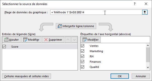 Excel formation - graph araignée - 19