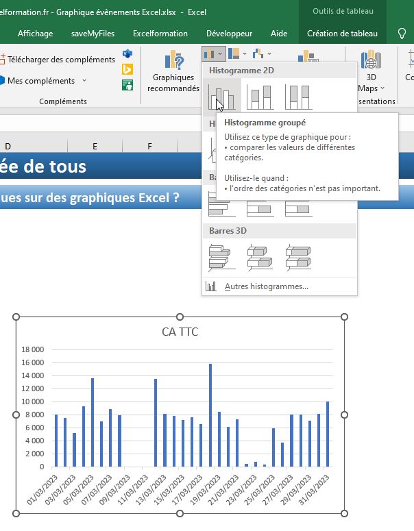 Excel formation - graphique marqueurs - 07