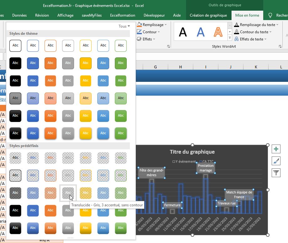 Excel formation - graphique marqueurs - 13