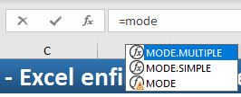 Excel formation - valeur la plus courante - 04