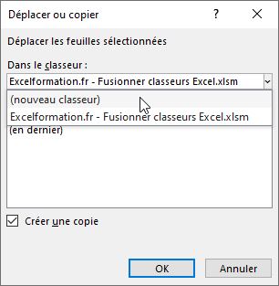 Excel formation - fusionner classeurs - 01