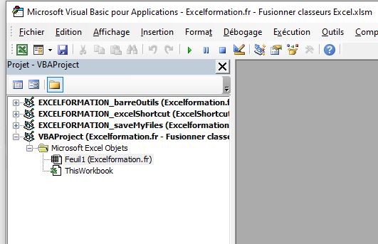 Excel formation - fusionner classeurs - 02