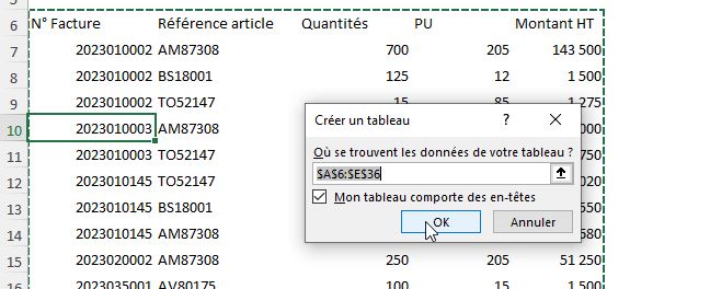 Excel formation - somme critère partiel - 02