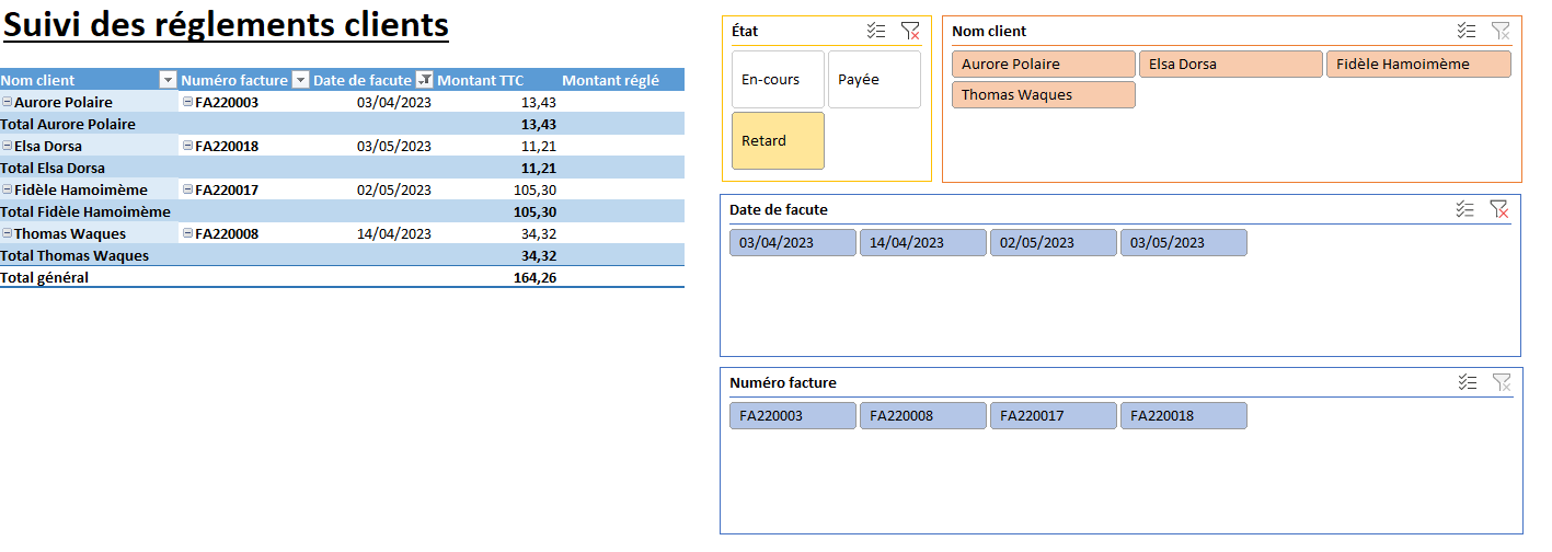 Excel formation - Facturation - 03