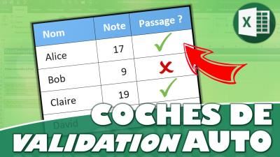 Comment afficher des coches vertes automatiquement sur Excel ?