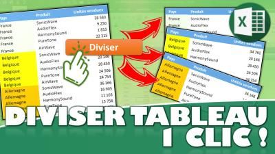 Comment diviser un grand tableau en 1 clic sur Excel ?